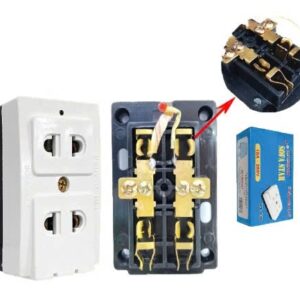 Ổ CẮM 2 LỖ NHỰA 0036