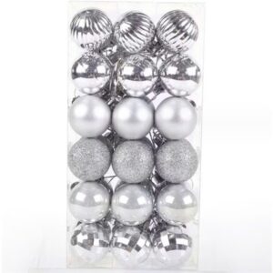 Phụ kiện set 24 quả châu màu bạc E13