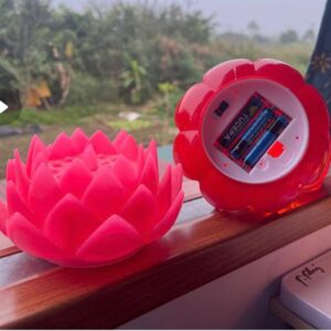 Đèn led nến dùng pin, hoa sen lớn (đã có 3v pin 3A)