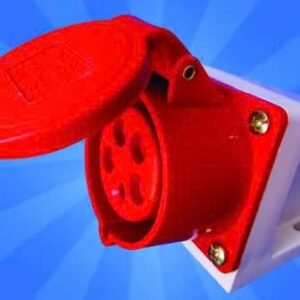 Ổ cắm âm công nghiệp cố định có đế trắng 5P 16A