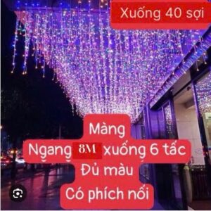 Dây nháy màn dài 8m xuống đều 6t as đủ màu
