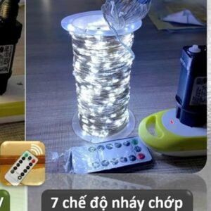 Dây nháy kim sa trắng 50m/cuộn, có remote