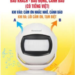 Báo khách (vào ra độc lập) I18 Kawa (có pin)
