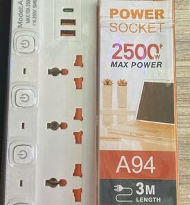 Ổ dây 4 lỗ 3 chấu USB 3M Lioa
