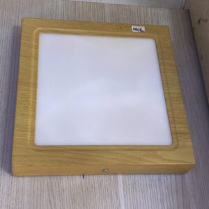 Đèn nổi 18w vuông trắng viền gỗ Asia