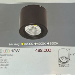 Đèn led 12W 12.003 4200K 647D Anfaco