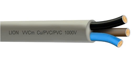 Dây cáp mềm Lion VVCm 3x16 0.6/1 kV : Dây điện tròn mềm 3 lõi, ruột đồng VVCm - 0,6/1 kV