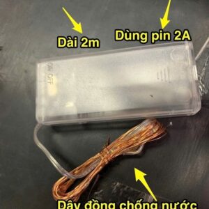 Dây nháy kim sa 2 pin trắng (ko pin) 3m