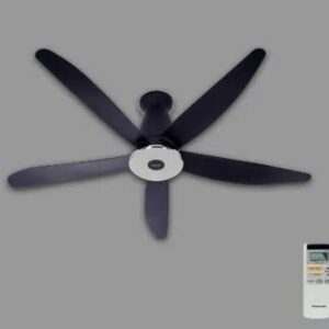 Quạt trần 5 cánh, động cơ DC, màu đen Panasonic F-60XDN