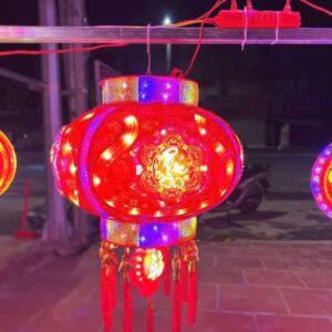 Lồng đèn điện dải lụa sz 60